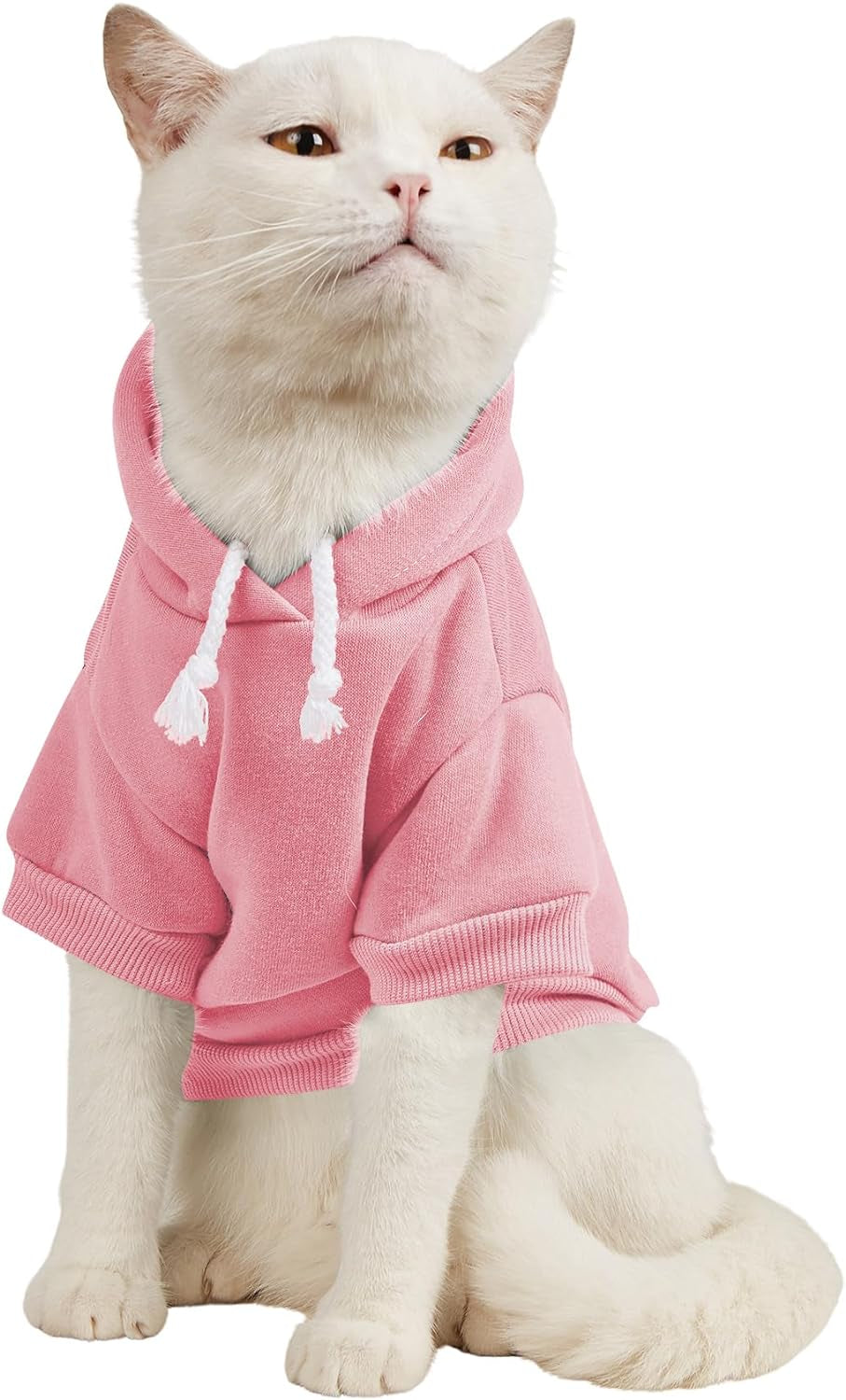 QWEENIE Basic Dog & Cat Hoodie, Warm Jacket - Small/Medium, Cadet Blue
