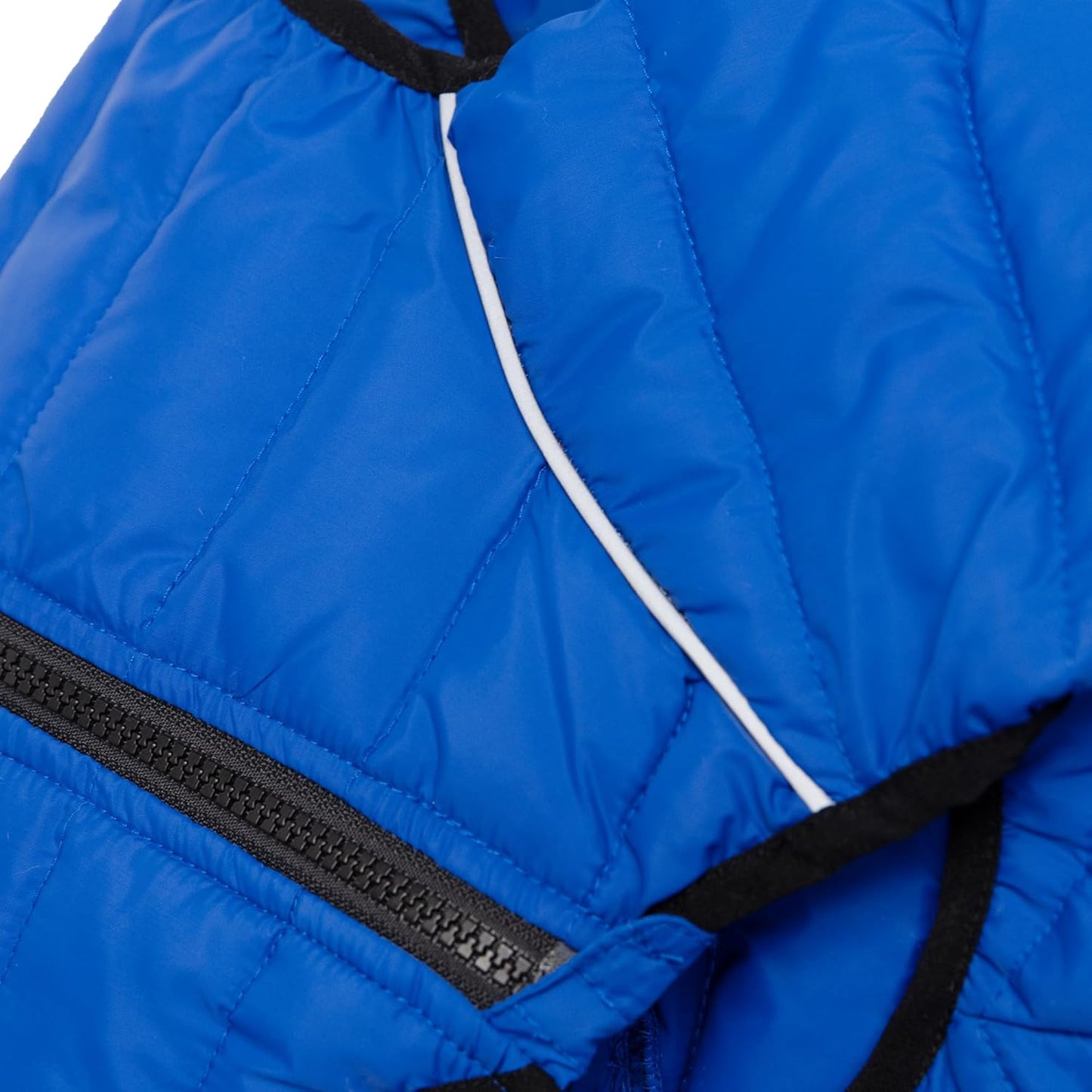 Dog Coat Dog Warm Jacket, 4 Legs Covered Waterproof Windproof Reflective Warm Dog Vest, Zippered Adjustable Outdoor Dog Snow Jacket for Small Medium Large Dogs Blue S