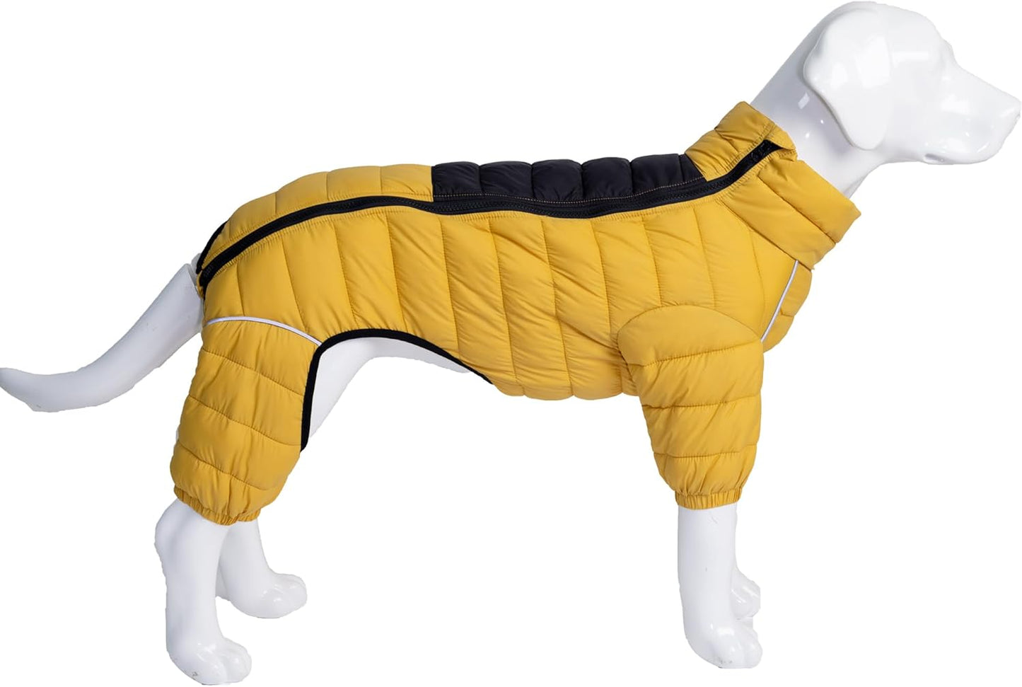 Dog Coat Dog Warm Jacket, 4 Legs Covered Waterproof Windproof Reflective Warm Dog Vest, Zippered Adjustable Outdoor Dog Snow Jacket for Small Medium Large Dogs Blue S
