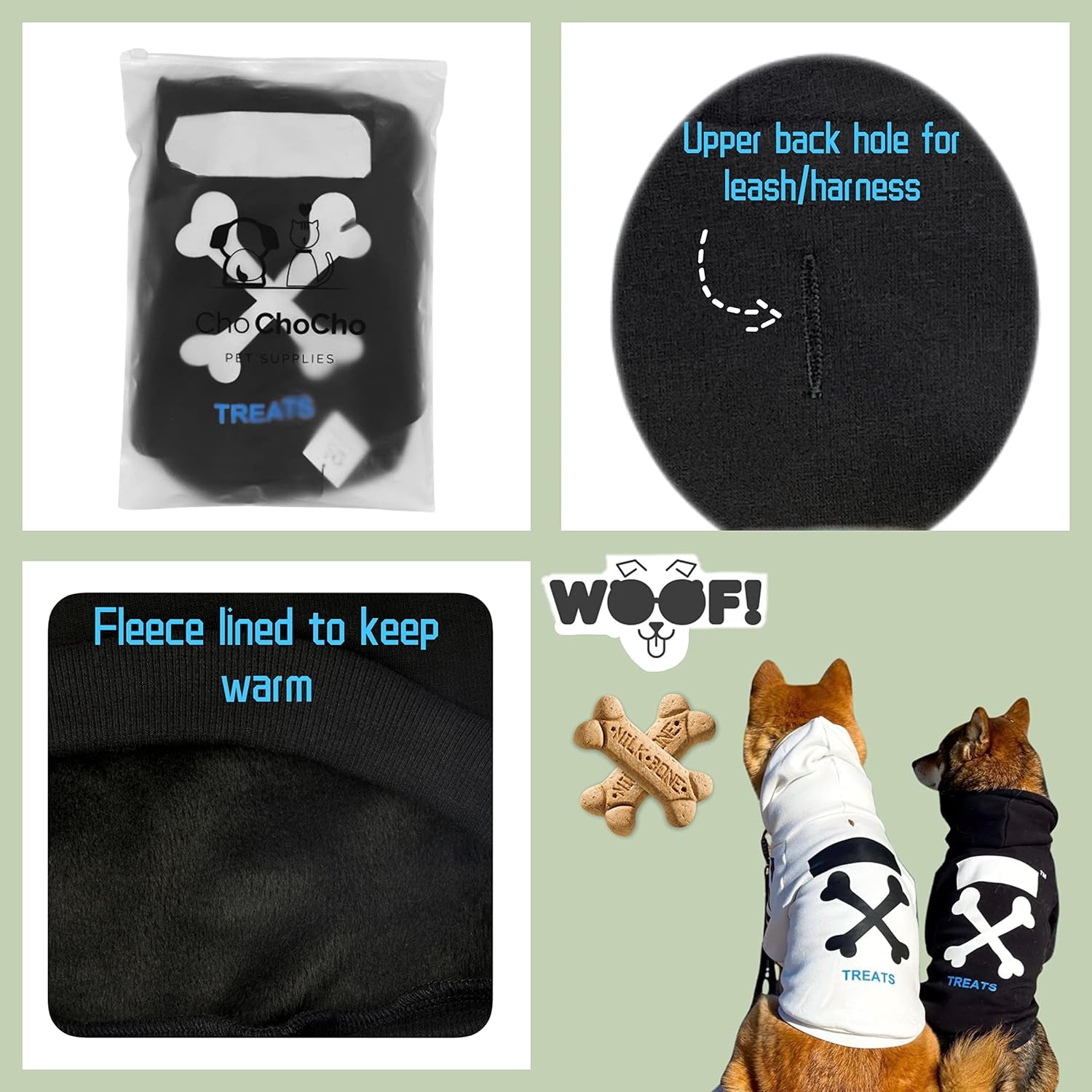 Stylish Dog Hoodie Dog Clothes Streetwear Cotton Sweatshirt Fashion Outfit for Dogs Cats Puppy Small Medium Large (XL, Black)