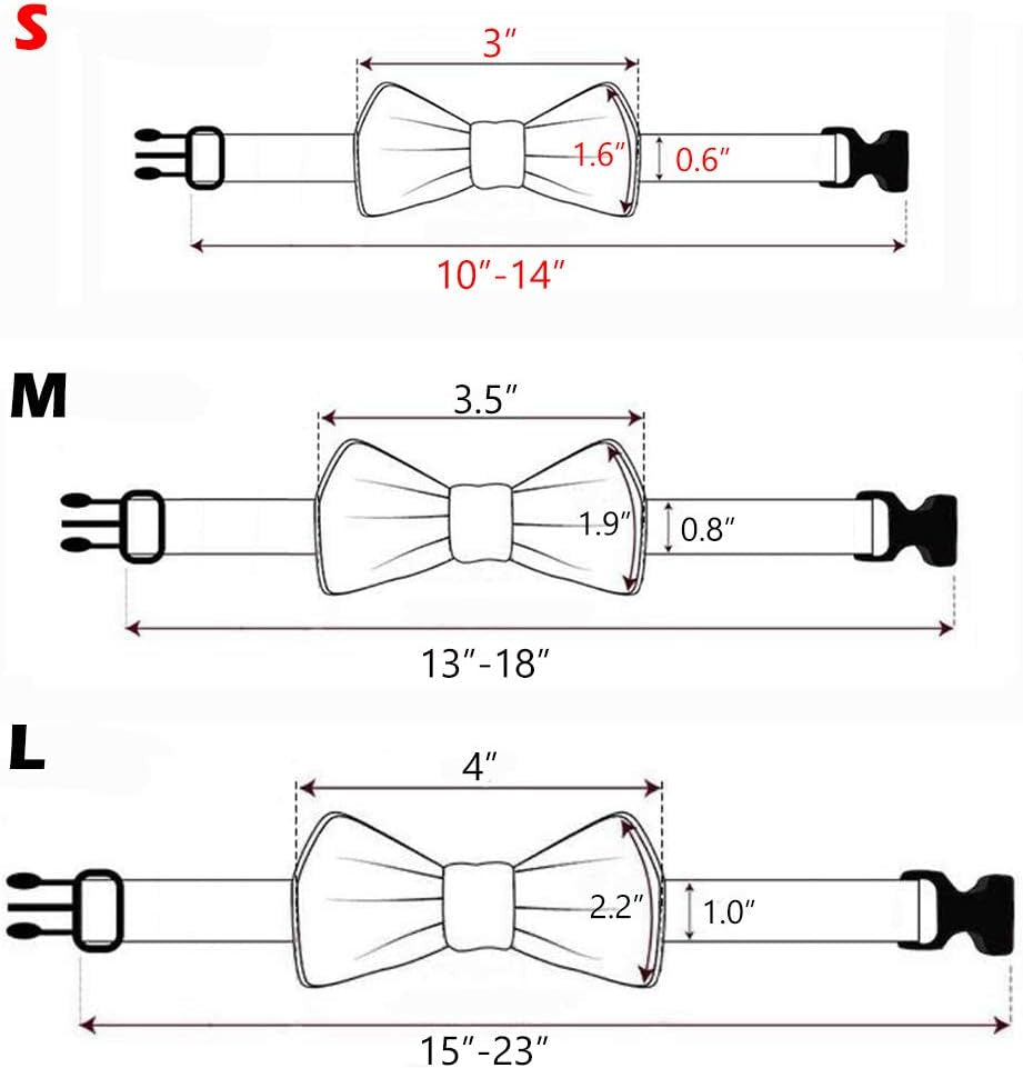 Dog Collar Bow Ties - Sturdy Soft Material&Leather Camouflage Collars for Small Medium Large Dogs Breed Puppies Adjustable 12 Colors and 3 Sizes (Camouflage, S 10"-14")