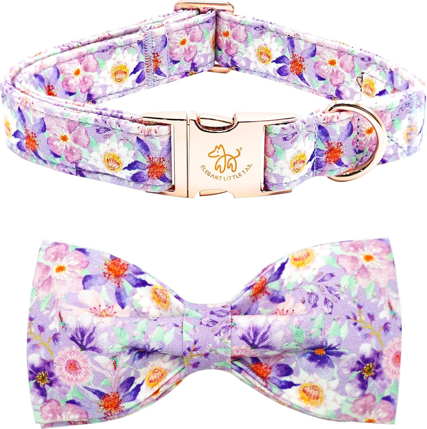 Dog Collar with Bow, Bowtie Dog Collar, Adjustable Fall Dog Collars for Small Medium Large Dogs and Cats