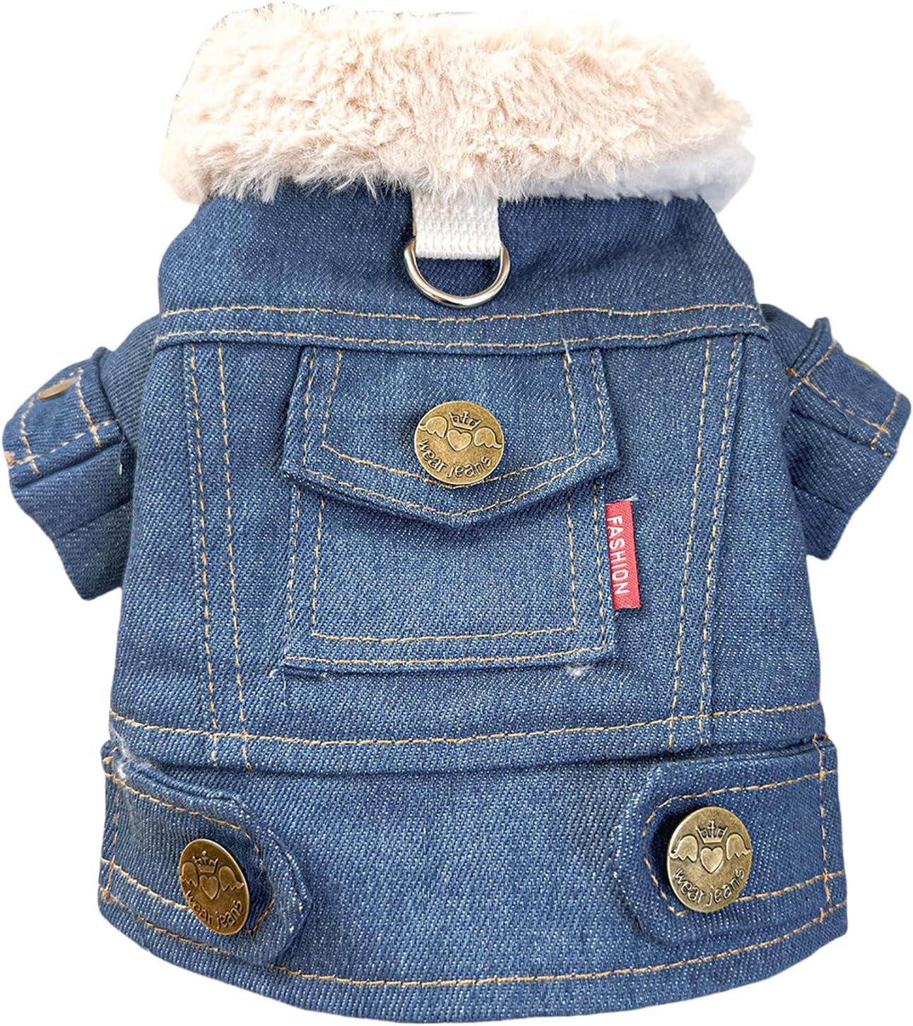 Dog Leather Jacket Fleece Lined Puppy Leather Coat Small Dog Winter Stylish Jacket Cold Weather Chihuahua Yorkie Warm Windproof Waterproof Coats Pet Christmas Holiday Birthday Dog Clothes