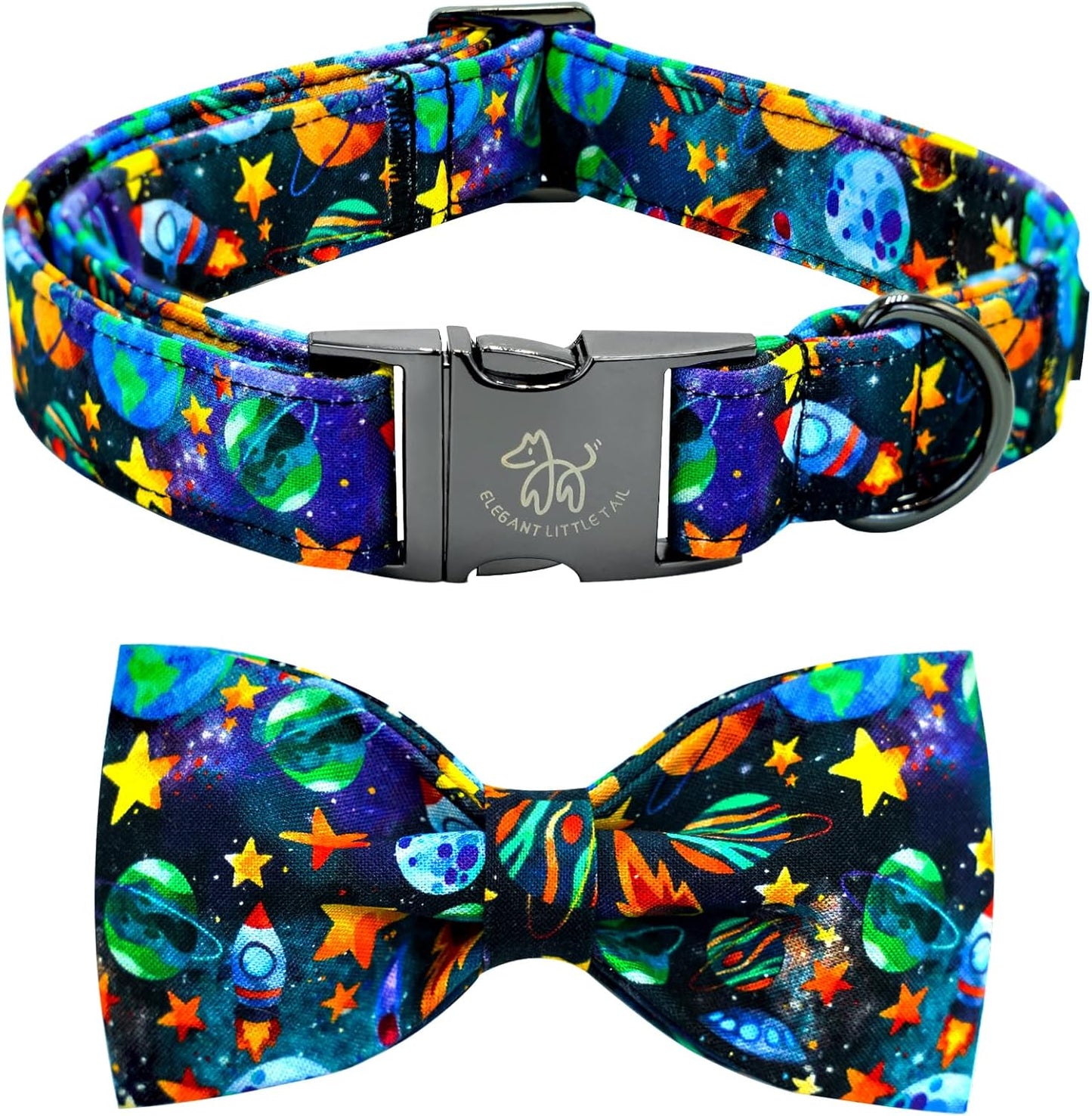 Dog Collar with Bow, Bowtie Dog Collar, Adjustable Fall Dog Collars for Small Medium Large Dogs and Cats