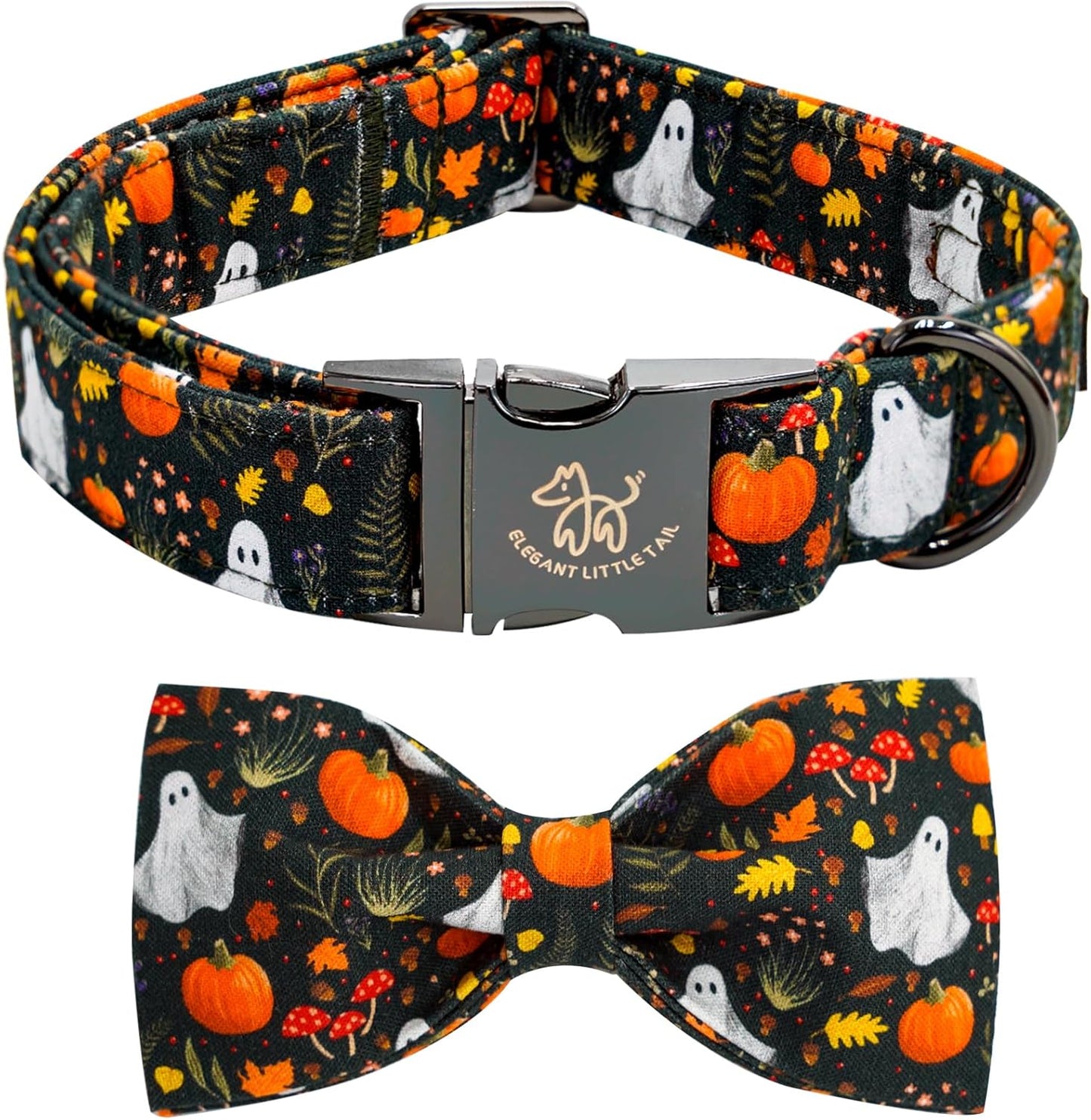 Dog Collar with Bow, Bowtie Dog Collar, Adjustable Fall Dog Collars for Small Medium Large Dogs and Cats