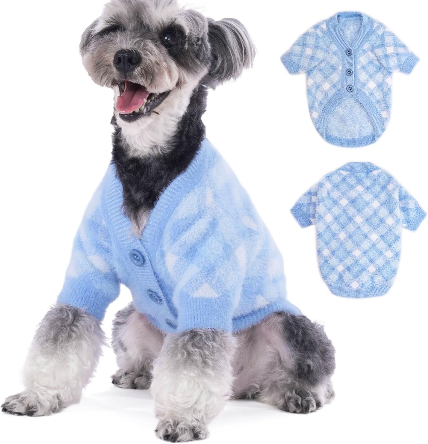 Small Dog Sweater - Winter Clothes for Dogs & Cats, Warm Knitwear Jacket, Winter Deluxe Coats for Puppies & Kittens, Doggy Costume XXS XS, Pet Apparel (Camel, X-Small)