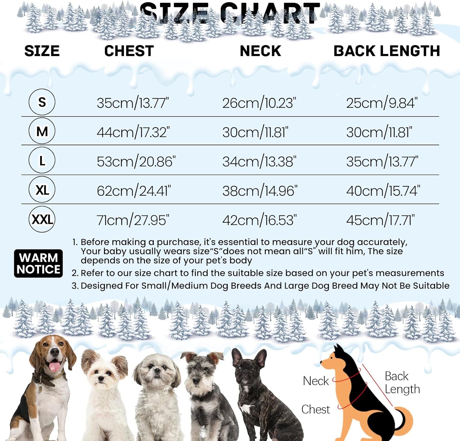 Black Dog Coat with Harness, Dog Winter Jacket, Dogs Onesie Body Warm Jackets, Small Dogs Winter Coats Reflective Windproof Warm Cold Weather Coats, Pet Waterproof Jacket Hiking S